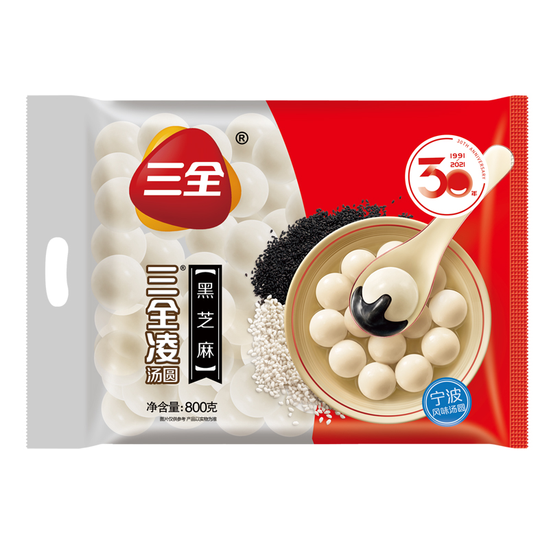 三全凌简装黑芝麻汤圆800g