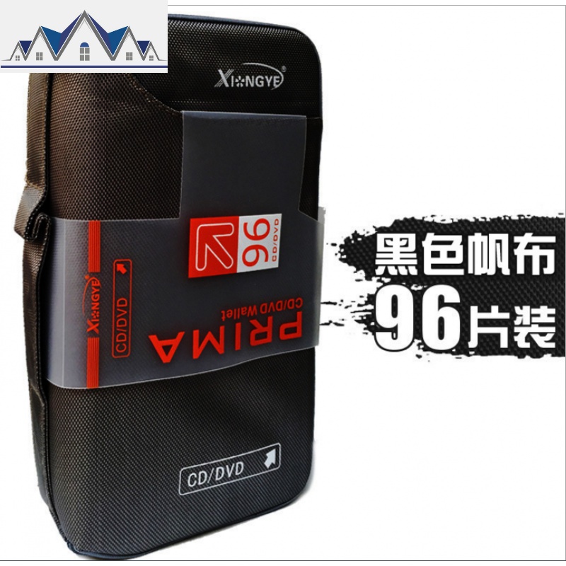 帆布光盘包32/64/96片汽车载CD包碟片包cd包DVD收纳盒夹_25 96片装黑色