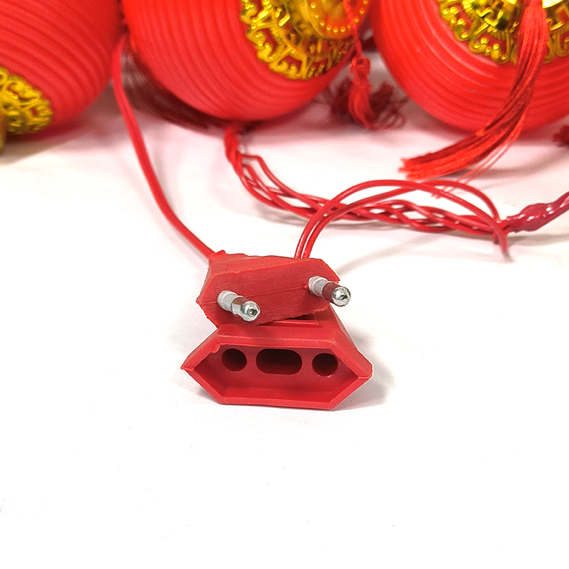 LED灯笼串 4米10灯-Ф9cm 红色 常亮 /条高清大图