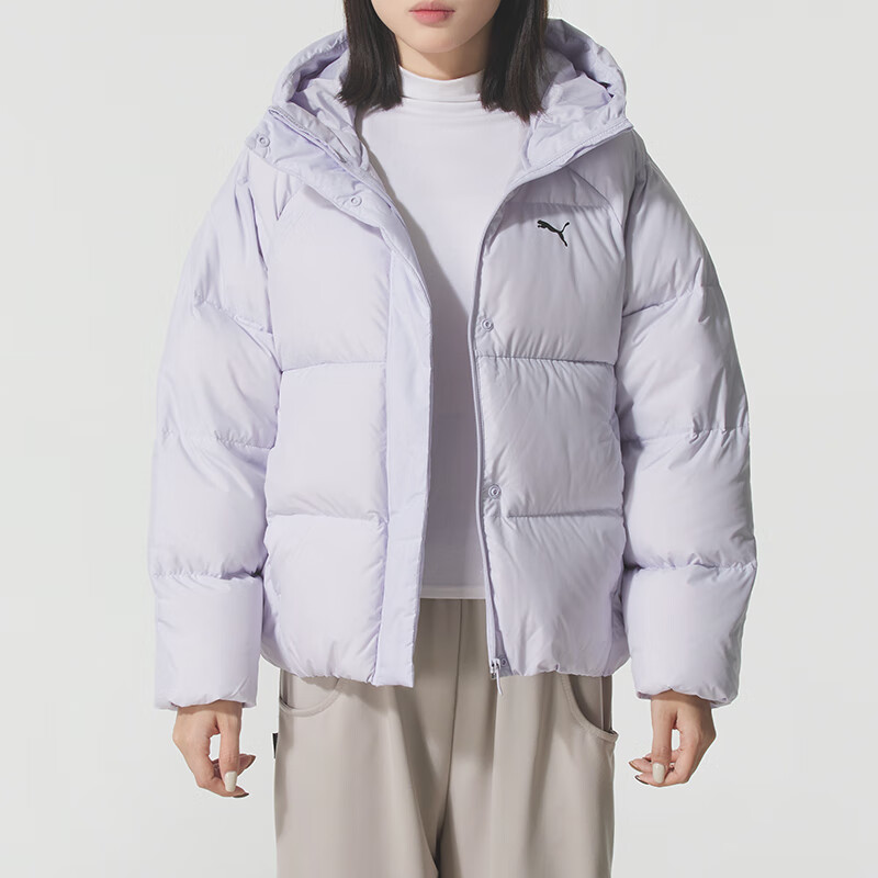 彪马(PUMA)羽绒服女装新款日常通勤连帽防风羽绒外套防寒保暖运动休闲服691045-47 ZP高清大图