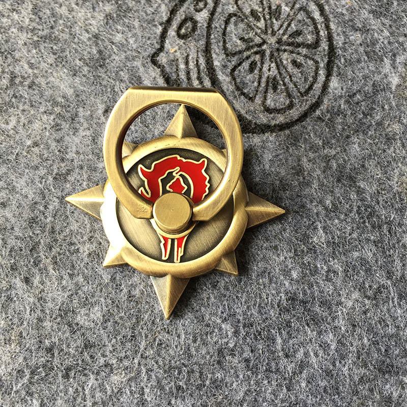 适用魔兽电影时光周边指环懒人支架魔兽世界联盟部落创意手机扣小