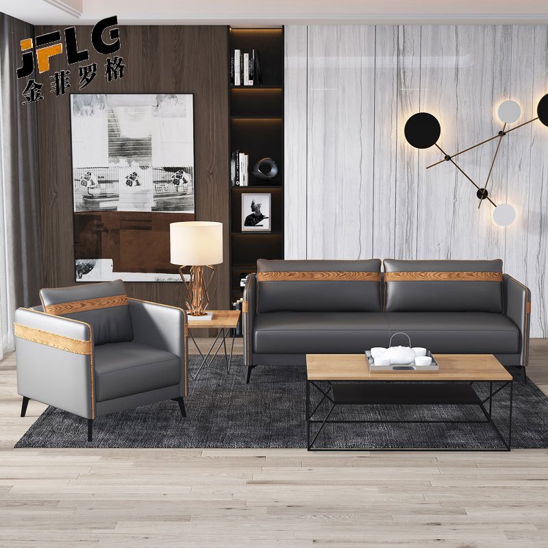 办公室沙发简约现代售楼部大堂会客厅休闲接待商务区沙发茶几组合高清大图