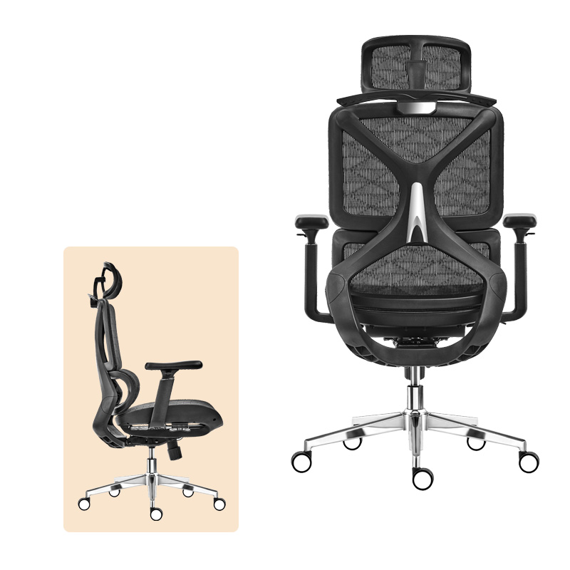 臻远 ZY-8937 办公椅人体工学椅转椅 黑框 单位:把高清大图