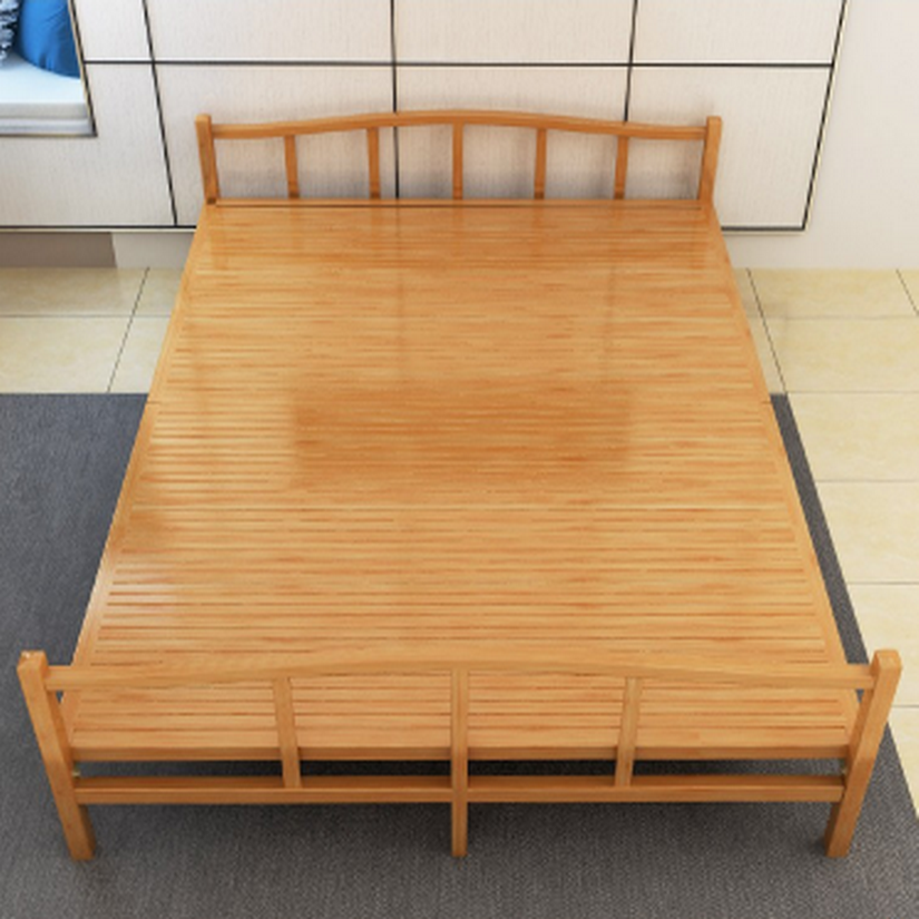 顶鸿dhhy0527竹床折叠床单人午休午睡成人简易经济型凉床实木免安装