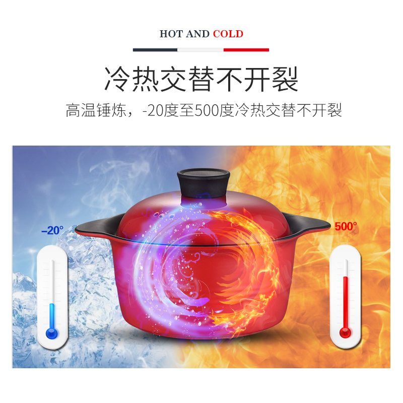 栢士德BYSTON斯第芬汤锅3L 锂辉石+陶土 燃气电磁炉通用炖汤煲汤BST-ZC1002高清大图