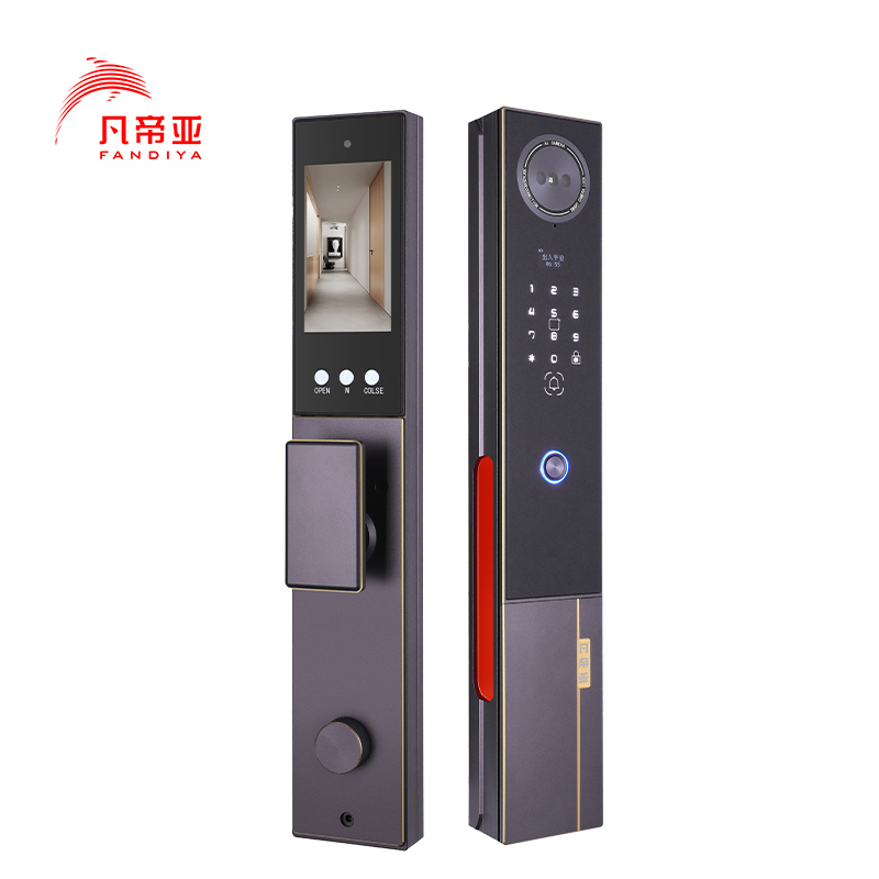凡帝亚智能锁智能门锁FDY-C50人脸识别远程解锁,视频对讲、电子猫眼、移动侦测、抓拍照片、全自动开锁和上锁