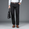 老爺車(LAOYECHE)休闲裤修身直筒黑色秋冬季弹力男裤商务青年冬季款裤子男休闲裤