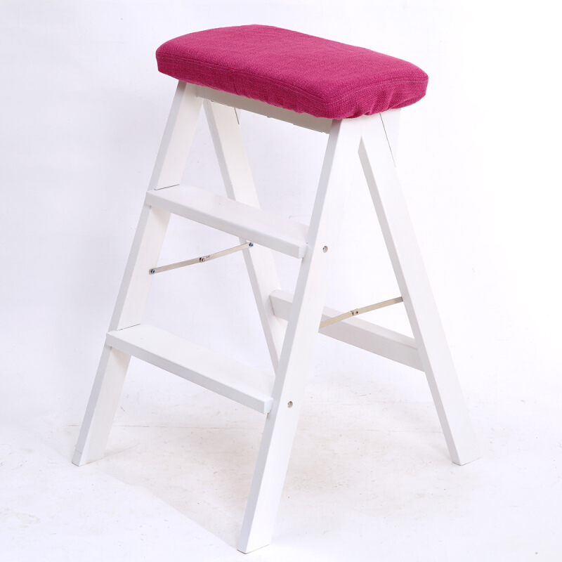 云青丞实木创意简约折叠梯凳厨房凳便携小凳子折叠家用板凳高凳子欧因