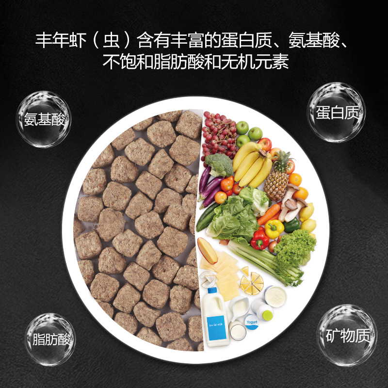 锁住鲜冻干丰年虾卵小型鱼开口孔雀热带鱼饲料鱼食鹦鹉鱼饲料高清大图