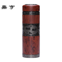 鼎亨紫砂保温杯茶杯陶瓷内胆过滤网送父亲男商务礼品杯子定制刻字