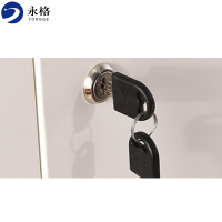永格文件柜铁皮柜办公柜钢制铁皮柜资料柜档案柜储物拆装柜薄边通双节柜咖啡色加厚款