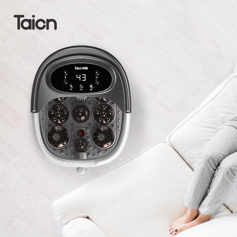 泰昌(Taicn) 足浴盆按摩泡脚盆深桶洗脚盆足疗盆加热泡脚桶足疗按摩泡脚送父母朋友礼物 TC-Y8096高清大图