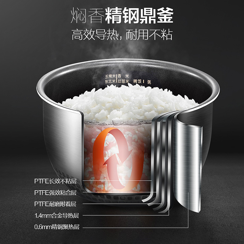 美的电饭煲mb-hs5075ih电磁加热微电饭煲锅