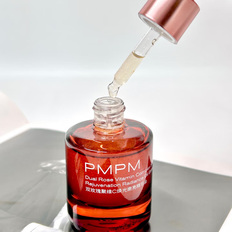 PMPM双玫瑰聚维C焕光嫩亮精华油替换芯30ml高清大图