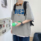 新款夏季大码短袖男女情侣潮牌纯棉T恤 男2022学生半袖百搭宽松五分袖体恤衣服gurunvani