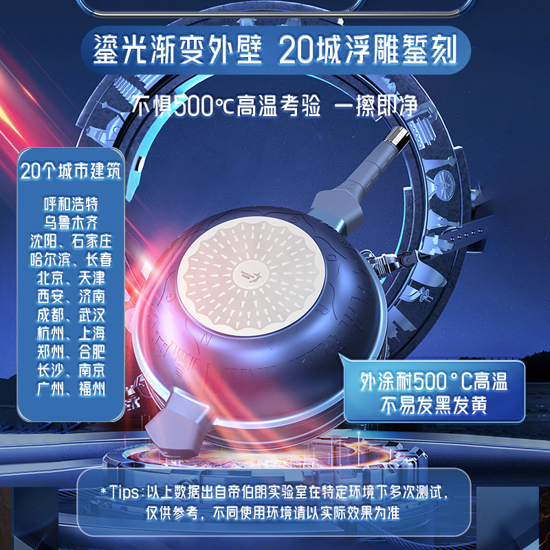 帝伯朗 TIBORANG 城际系列八合一浮雕多用锅 杏仁粉