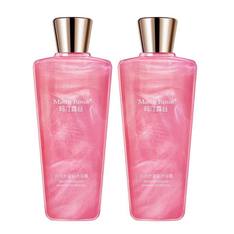 玛汀露丝(Matin Rosie)沐浴乳2瓶组合白月光星钻沐浴露400ML*2 水漾舒爽 法式香水香氛 持久留香
