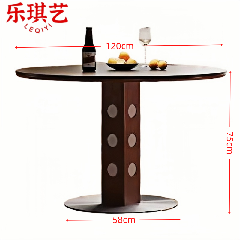 乐琪艺 桌子120*120*75cm张高清大图