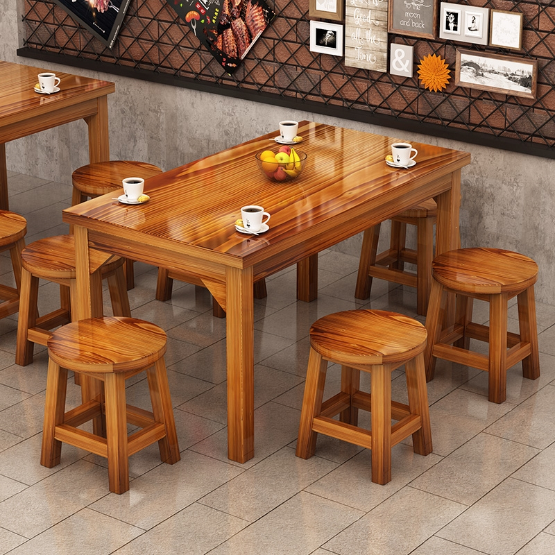 法耐碳化饭店桌椅餐厅快餐桌椅面馆小吃烧烤火锅店商用餐桌椅组合