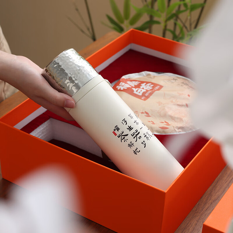 万华茶林WB-010福鼎白茶2019年特级寿眉350g 十全十美礼盒高清大图