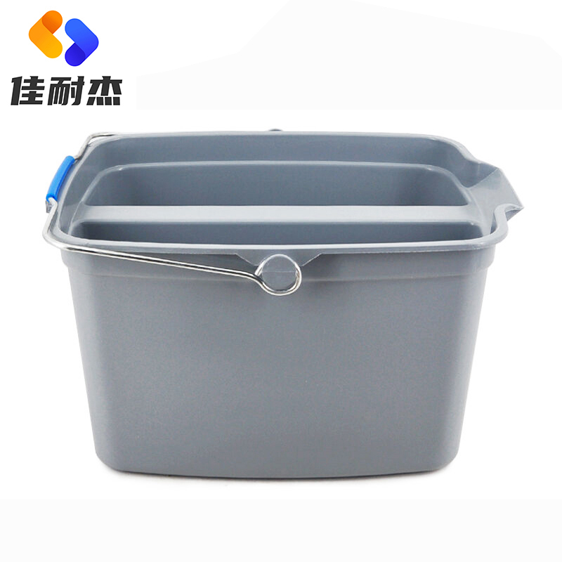 佳耐杰 塑料双格拖布桶保洁分隔工具桶 22L/个高清大图