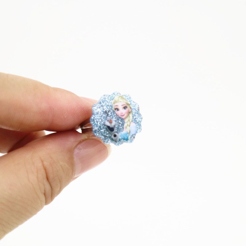 外贸儿童戒指爱莎安娜公主女童指戒冰雪奇缘雪宝女孩宝宝6个套装艾莎