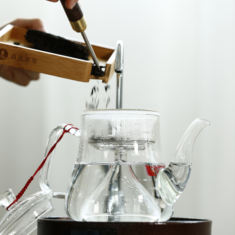 尚帝(shangdi)整套茶具智能电陶炉普洱蒸茶煮茶器玻璃茶壶蒸汽煮茶泡茶器茶杯 Q9养生壶把杯茶具套装