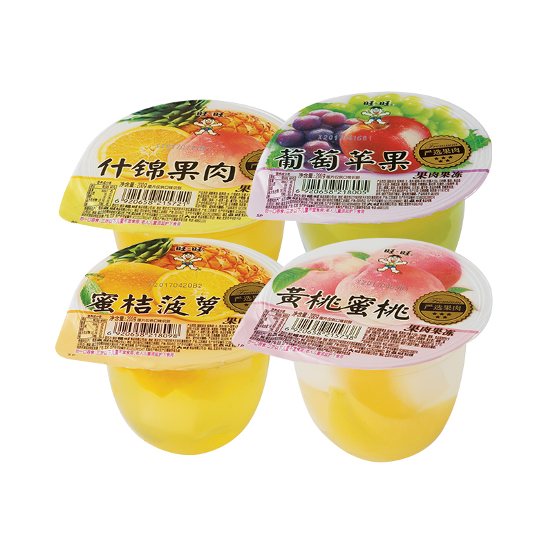 旺旺果肉果冻200g什锦果肉味果冻水果味桔子菠萝口味果冻