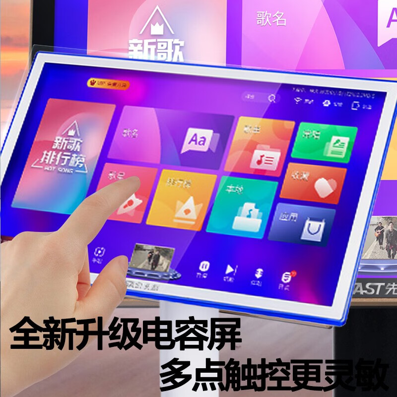 先科D26家庭KTV音响套装家用卡拉ok音响家庭影院唱歌全套设备k点歌音响一体机专业音箱带低音炮高清大图