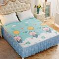 可水洗折叠天丝空调软席床裙款1.8m冰丝凉席米三件套夏天夏季机洗_1_965 1.2m（4英尺）床 郊游