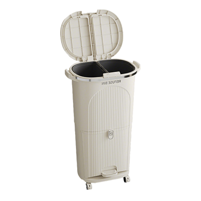 卫未来 分类垃圾桶 双盖双内桶二层 个高清大图