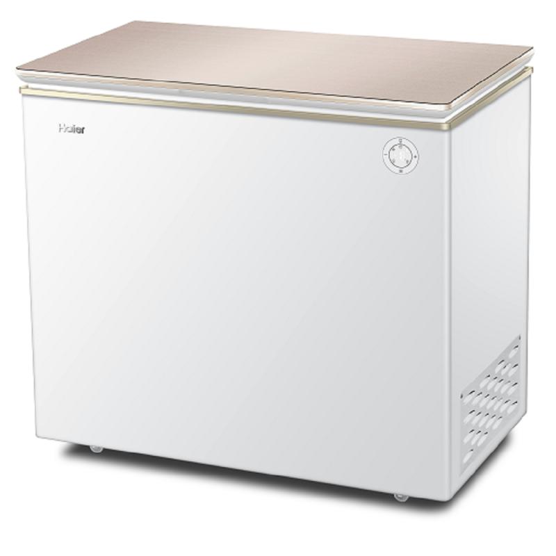 海尔(Haier)BC/BD-142HES 142升 顶开门冷藏冷冻转换冷柜 彩晶减霜卧式冰柜 小冰箱 家商两用