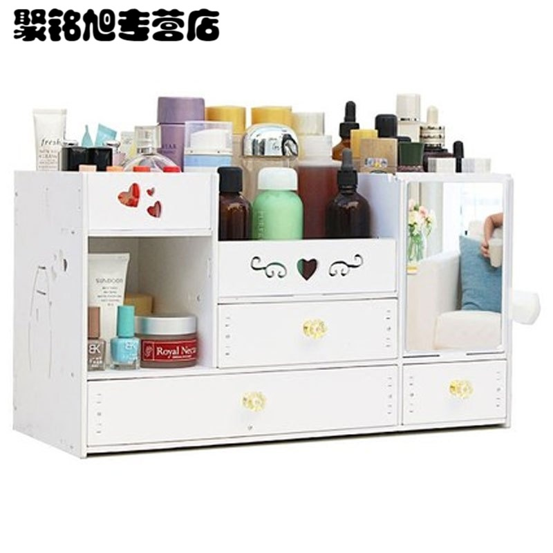 家用收纳一盒多用化妆品收纳盒桌面收纳盒子梳妆台化妆盒抽屉式置物架多款多色多功能生活日用收纳用品