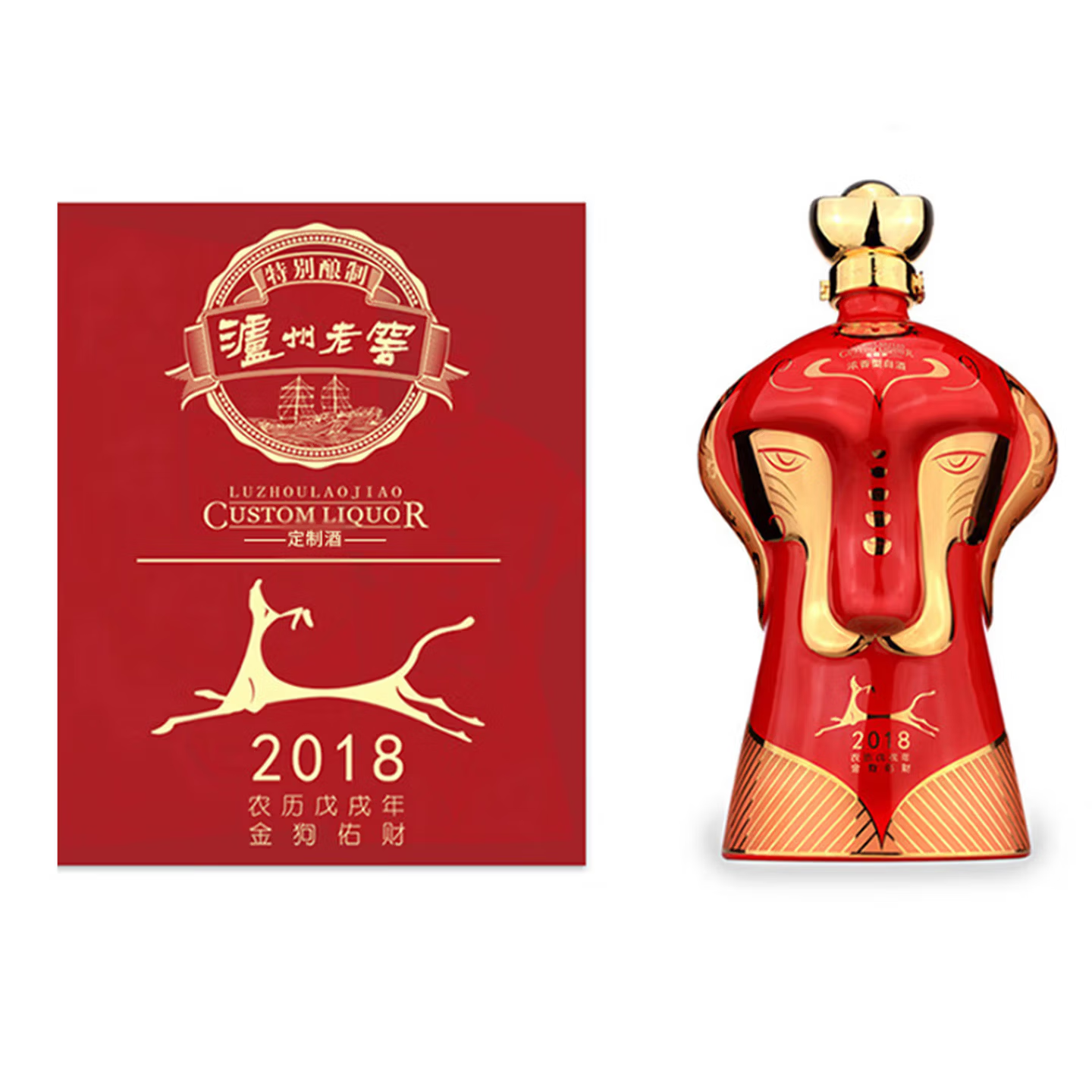 泸州老窖 金狗佑财 52度1.088L*1盒 浓香型白酒高清大图