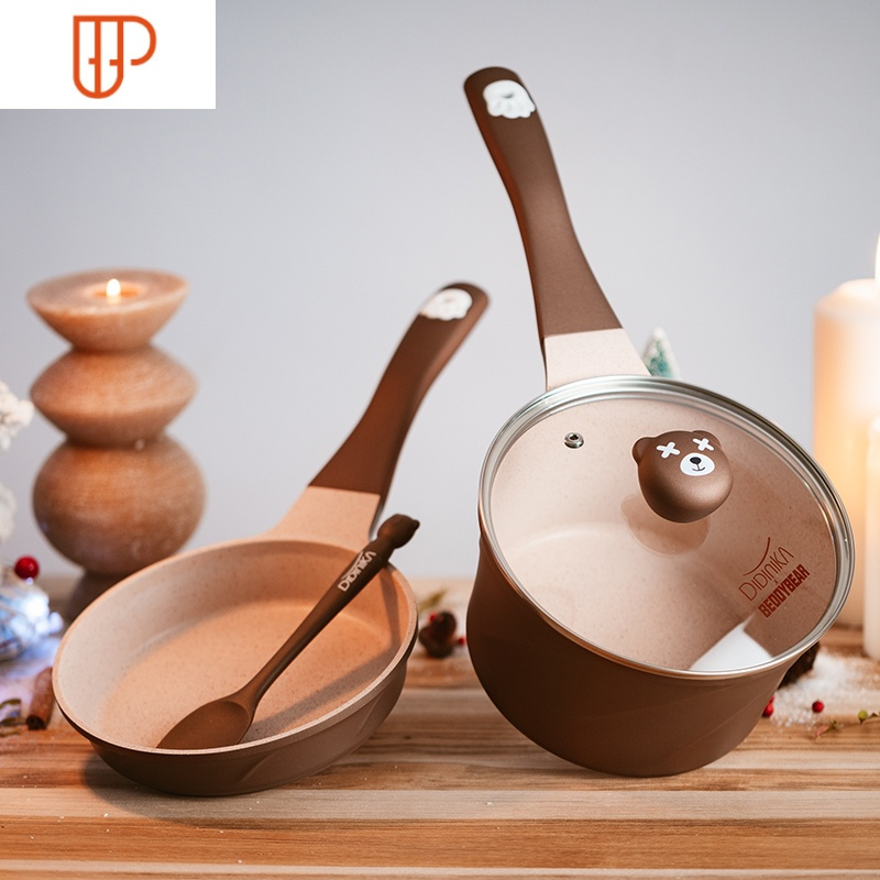 迪迪尼卡奶锅煎蒸煮一体宝宝工具辅食套装婴儿憨憨奶锅