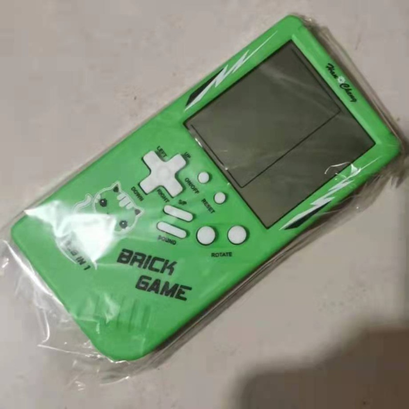 绿色方块游戏机不送电池大屏幕俄罗斯方块游戏机80后怀旧经典psp儿童