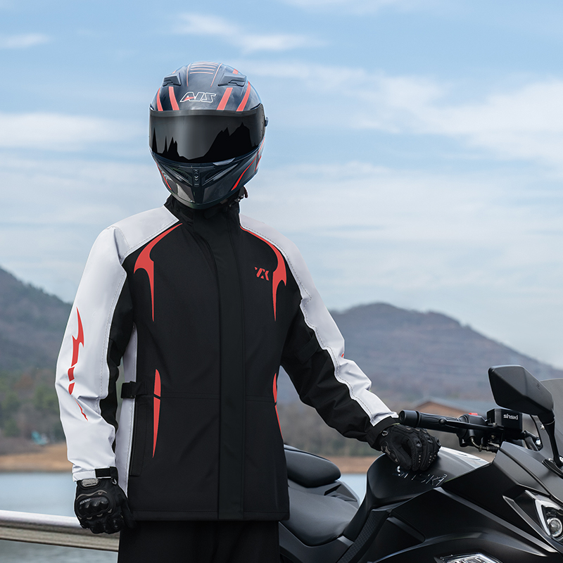 正雨摩托车雨衣套装男款分体防雨骑行服长款全身防暴雨专用冲锋衣户外高清大图