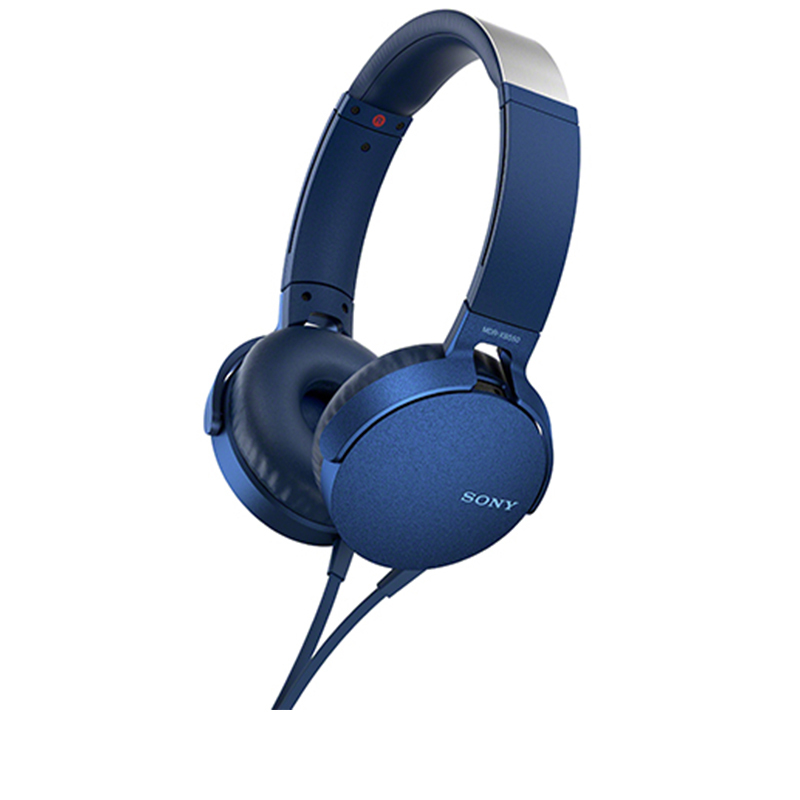 Sony/索尼 MDR-XB550AP 头戴式立体声免提通话耳机（蓝色）