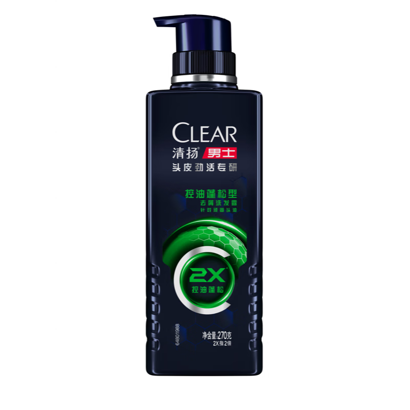 /CLEAR清扬男士头皮劲活专研控油蓬松型去屑洗发露270G