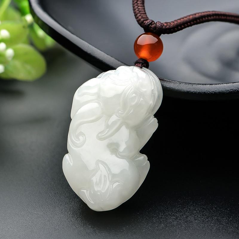 超级新品 老庙黄金 和田玉吊坠精致如意貔貅挂件本命年礼物