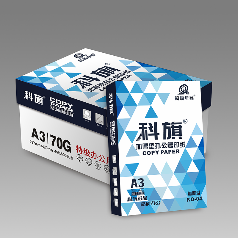 宣皇 科旗04号a3打印纸80g复印纸500张/包办公专用纸学生用纸a3打印白纸 科旗04号A3 80G 4包/箱高清大图