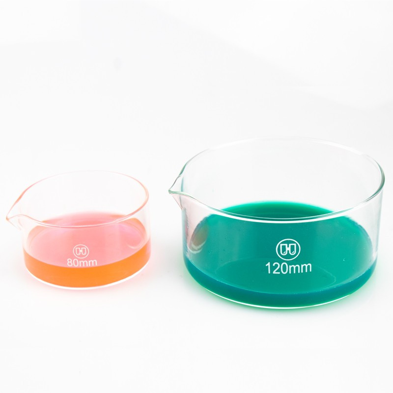 海斯迪克HKCL-88 加厚玻璃结晶皿蒸发皿 耐高温平底皿 200mm