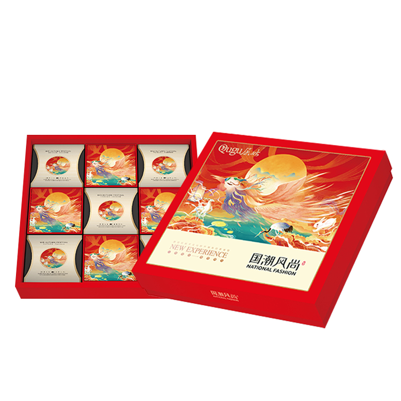 三峡屈姑故里屈姑国潮风尚广式月饼礼盒720G 9枚装高清大图