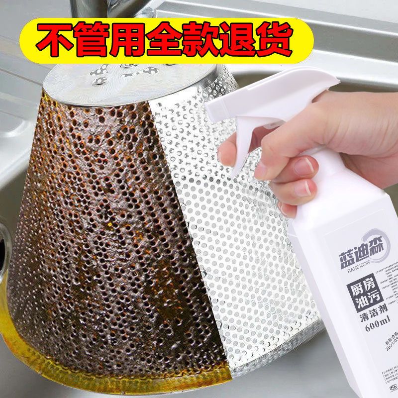 抽油烟机油污净厨房强力去重油污清洁剂家用泡沫清洗剂一喷净神器 蓝迪森油污净1瓶装