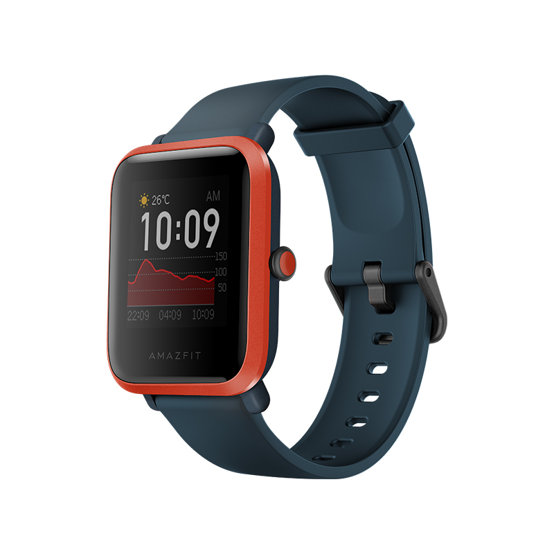 Amazfit 智能运动手表米动手表青春版1S 华米科技运动手表 GPS NFC 消息提醒 心率检测 赤橙