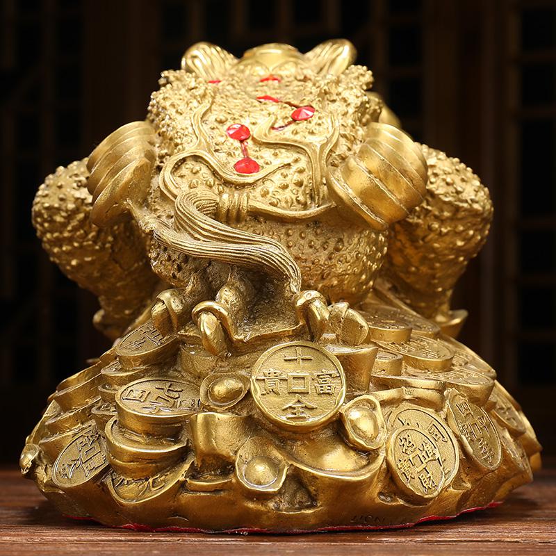 美帮汇铜金蟾蟾蜍铜三足金蝉摆件元宝摆件高清大图