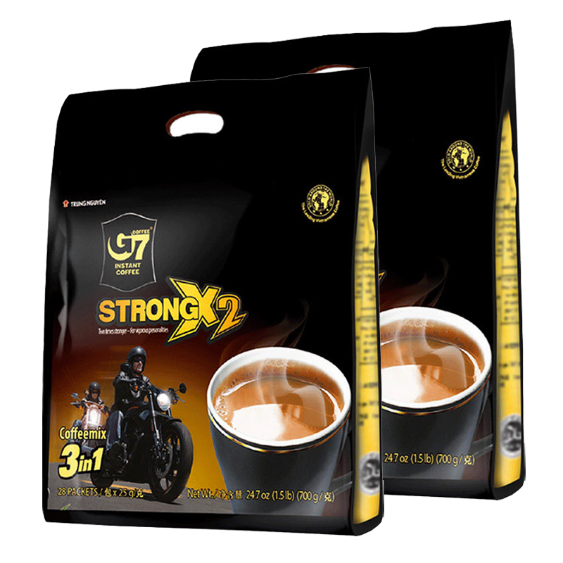越南原装进口 中原G7 三合一咖啡浓醇700g*2袋(25g*56包) 速溶咖啡粉袋装提神冲饮饮品