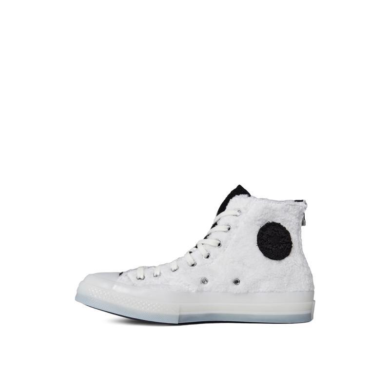 匡威(CONVERSE)潮流拼接橡胶底男士熊猫款Chuck70高帮帆布跑鞋