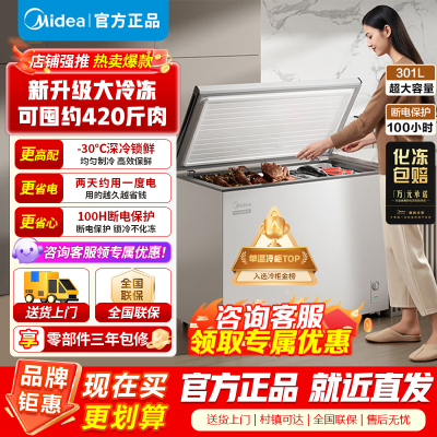 美的冷柜BD/BC-301KM(E)白色