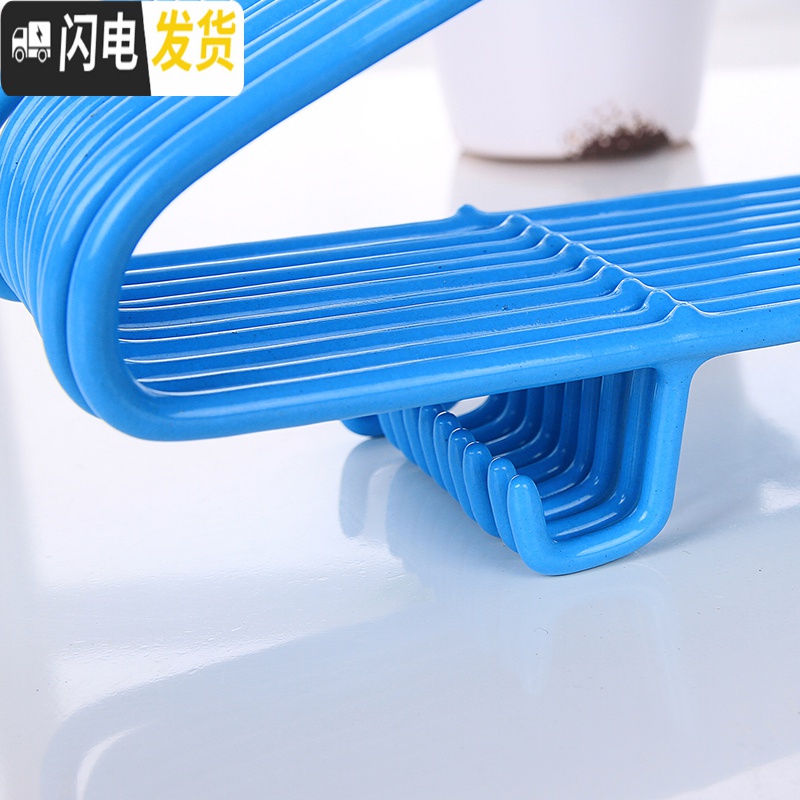 三维工匠家用无痕防滑衣架成人加粗晾晒衣服架子带挂钩儿童衣挂衣撑多功能高清大图